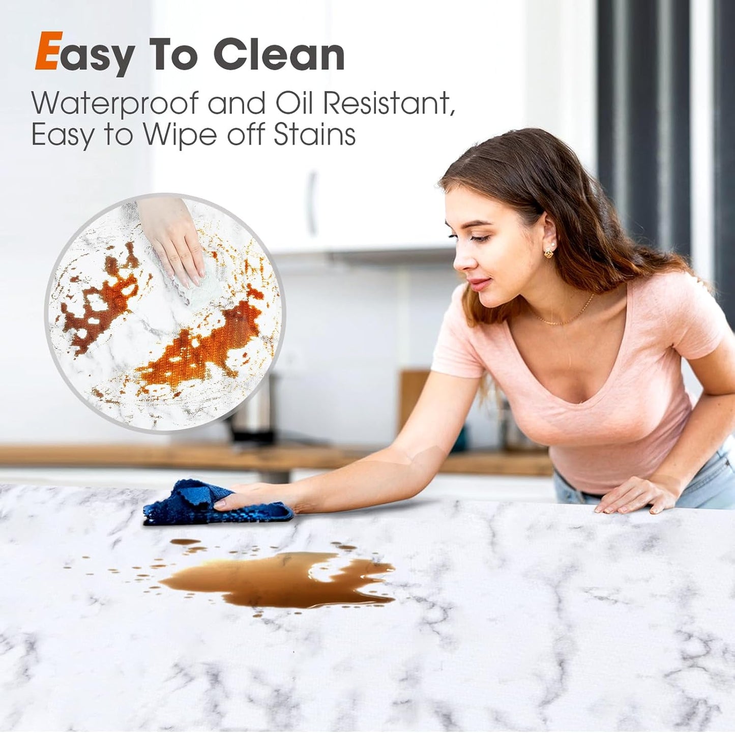 Beautysaid Shelf and Drawer Liner for Kitchen Cabinet, Non Adhesive Non Slip Shelf Paper Waterproof Washable Thickened for Dresser Pantry Shelve Bathroom Protector Liner(Marble,18 in x 10 FT)