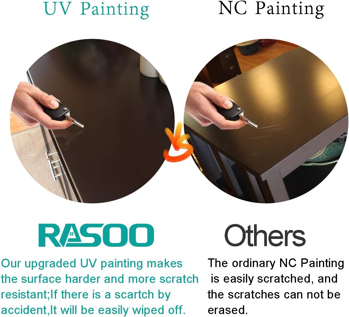 RASOO Espresso Buffet Cabinet, Modern Design with 2 Doors, Large Storage, MDF+Wood, 39.96x15.75x34.25 inches