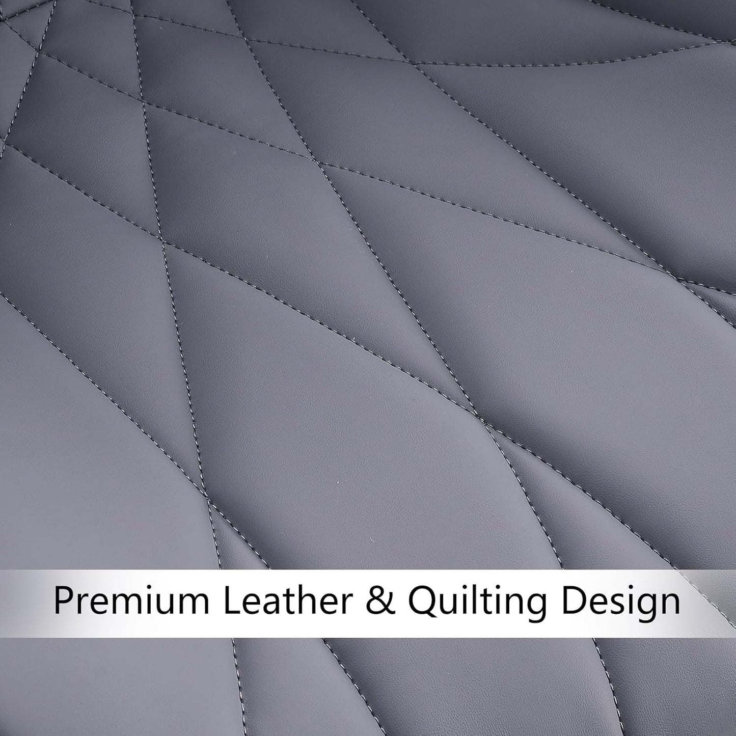 Rowill Dining Chairs Set of 2 Modern Kitchen Chairs with Soft Backrest, Sturdy Metal Legs & Non-Slip Pads, Suitable for Home Kitchen, Faux Leather Upholstered Seats for Dining Room, Gray Purple