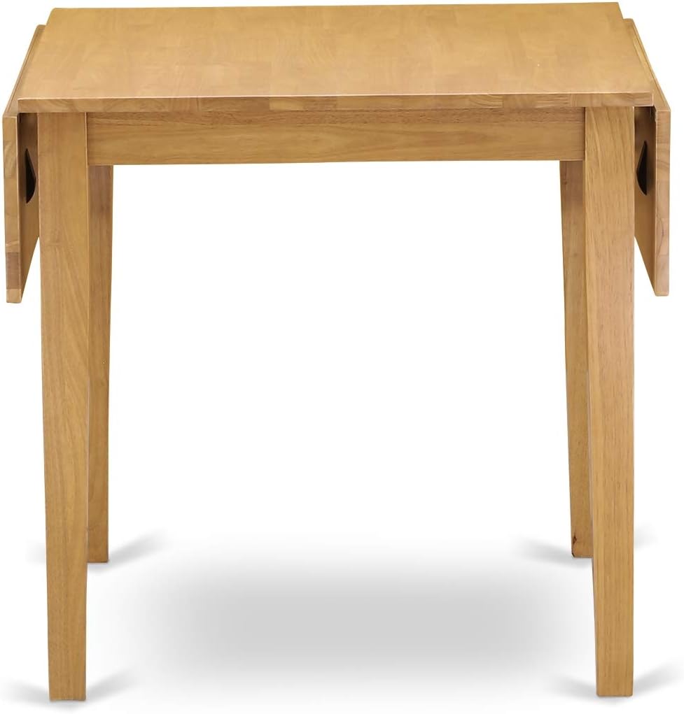 East West Furniture NDAV3-OAK-W 3 Piece Kitchen Table & Chairs Set Contains a Rectangle Dining Table with Dropleaf and 2 Dining Room Chairs, 30x48 Inch, Oak