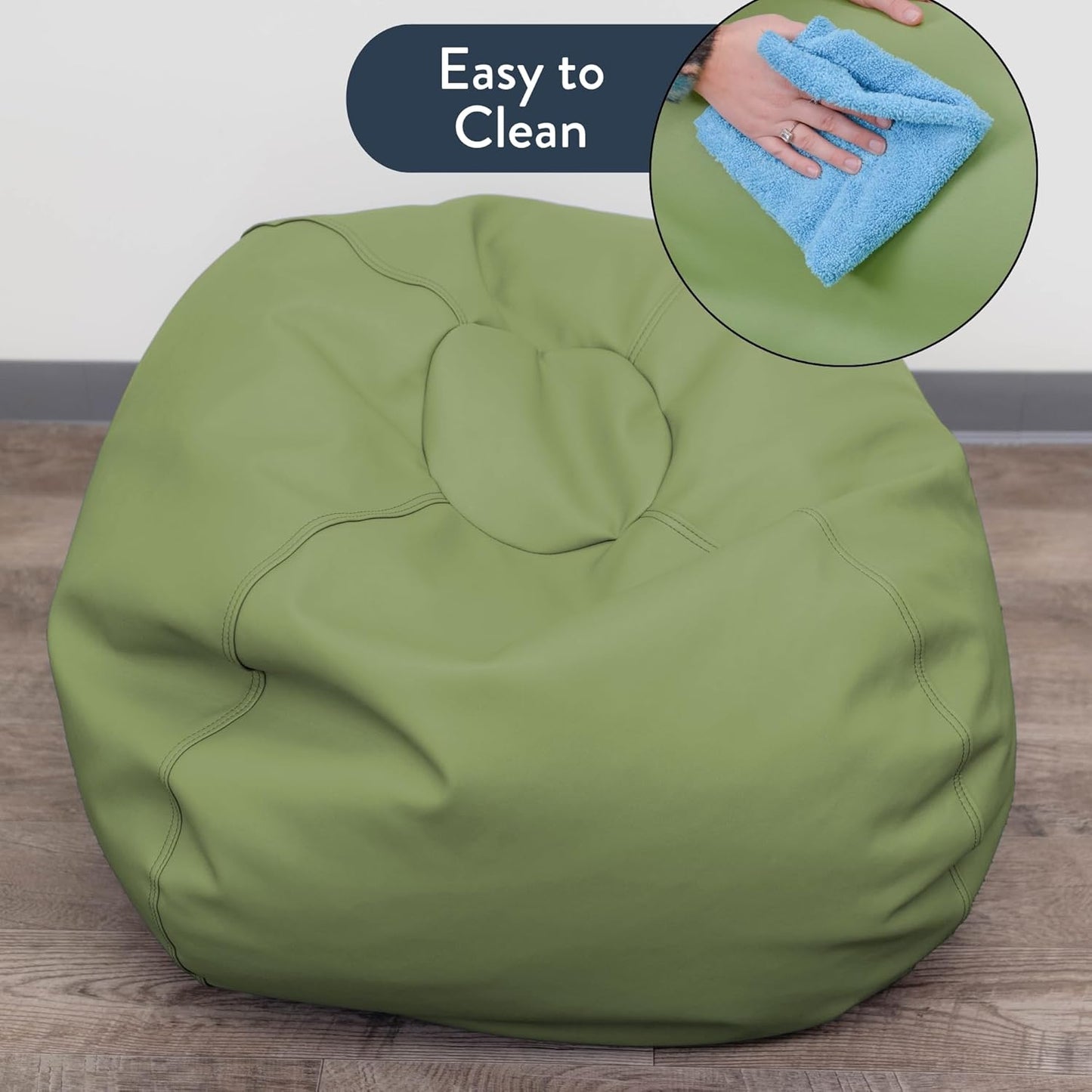Children's Factory 35" Kids Bean Bag Chairs, Flexible Seating Classroom Furniture, Beanbag Ideal for Boy/Girl Toddler Daycare or Playroom, Sage (CF610-083)