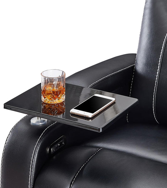 Home Theater Seating Series Swivel Tray Table for Wei lianda Home Theater Seat Bright Black