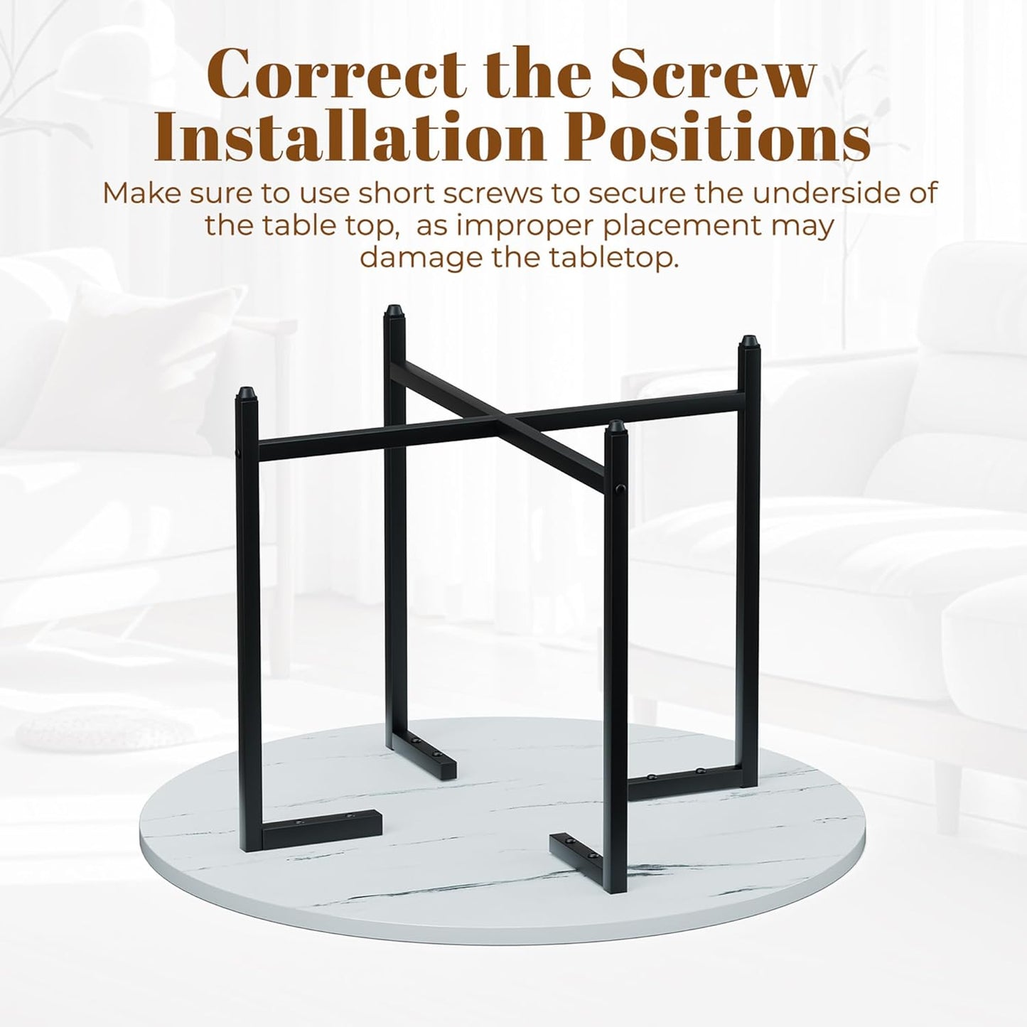 Round Coffee Table, Small Coffee Tables for Living Room, Low Wood Coffee Table with Metal Frame, Floor Table Desk for Sitting on The Floor, Home, Office, Rustic Brown (23.6" D x 17.7" H)