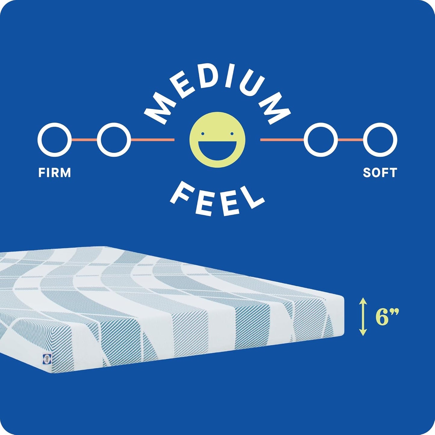 Sealy Dreamlife 6” Foam Mattress-in-a-Box, Twin XL, SealyComfort Gel Memory Foam, Surface-Guard Technology, Breathable Comfort