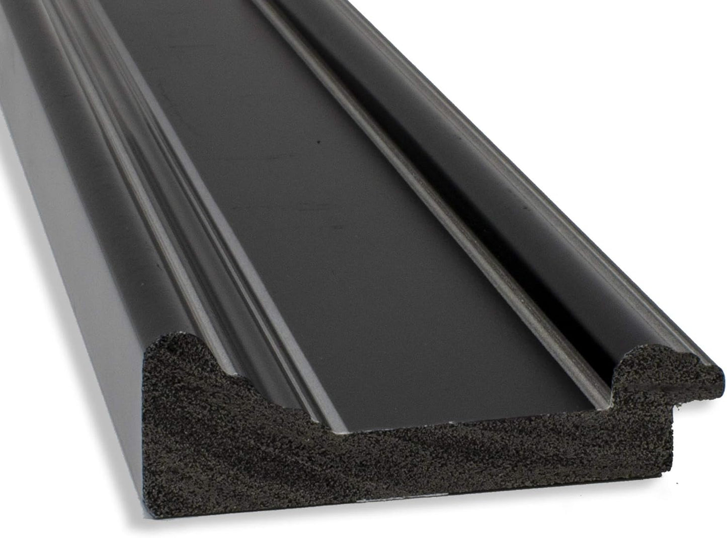 Amanti Art Black Bathroom Mirror for Over Sink, 28x34 Ridge Black Rectangle Vanity Mirror, Large Traditional Frame, Hangs Horizonally and Vertically, Bathroom Wall Decor, Beveled Edge