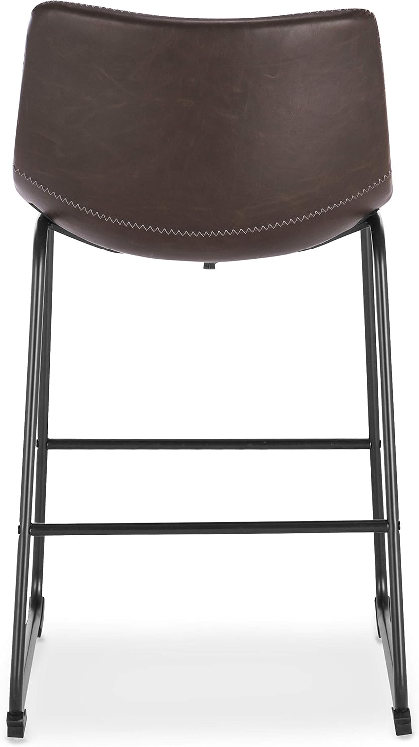 EdgeMod Brinley Counter Stool in Brown (Set of 3)