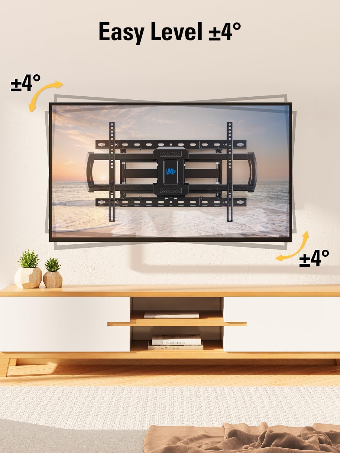 Mounting Dream TV Wall Mount for Most 42-84 Inch TVs, Full Motion Wall Mount Bracket with Articulating Arms , Max VESA 600x400mm , Up to 100LBS , Fits 16" , 18" , 24" Studs