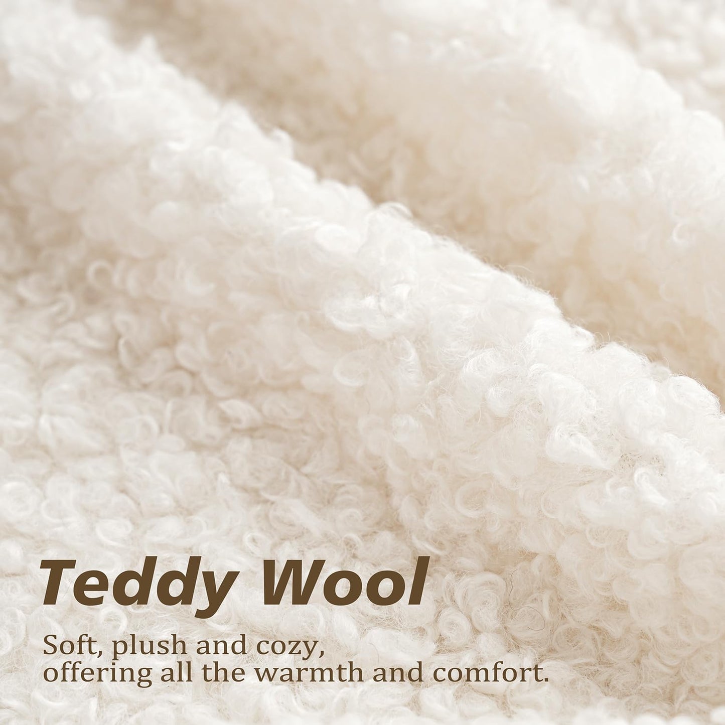 Foindtower 2 Pieces Faux Fur Throw Pillow Cover Accent Sherpa Pillow Fuzzy Soft Pillowcases Sheepskin Decorative Fleece Cushion Case for Bed Couch Living Room 18x18 Inch White