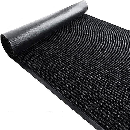 TANYOYO 4' X 6' Commercial Grade Door Floor Mat Brush Step Entrance Mat Vinyl Backed Utility Doormat Heavy Duty Floor Rugs Commercial Outdoor Carpet Indoor Entrance Mat,Black