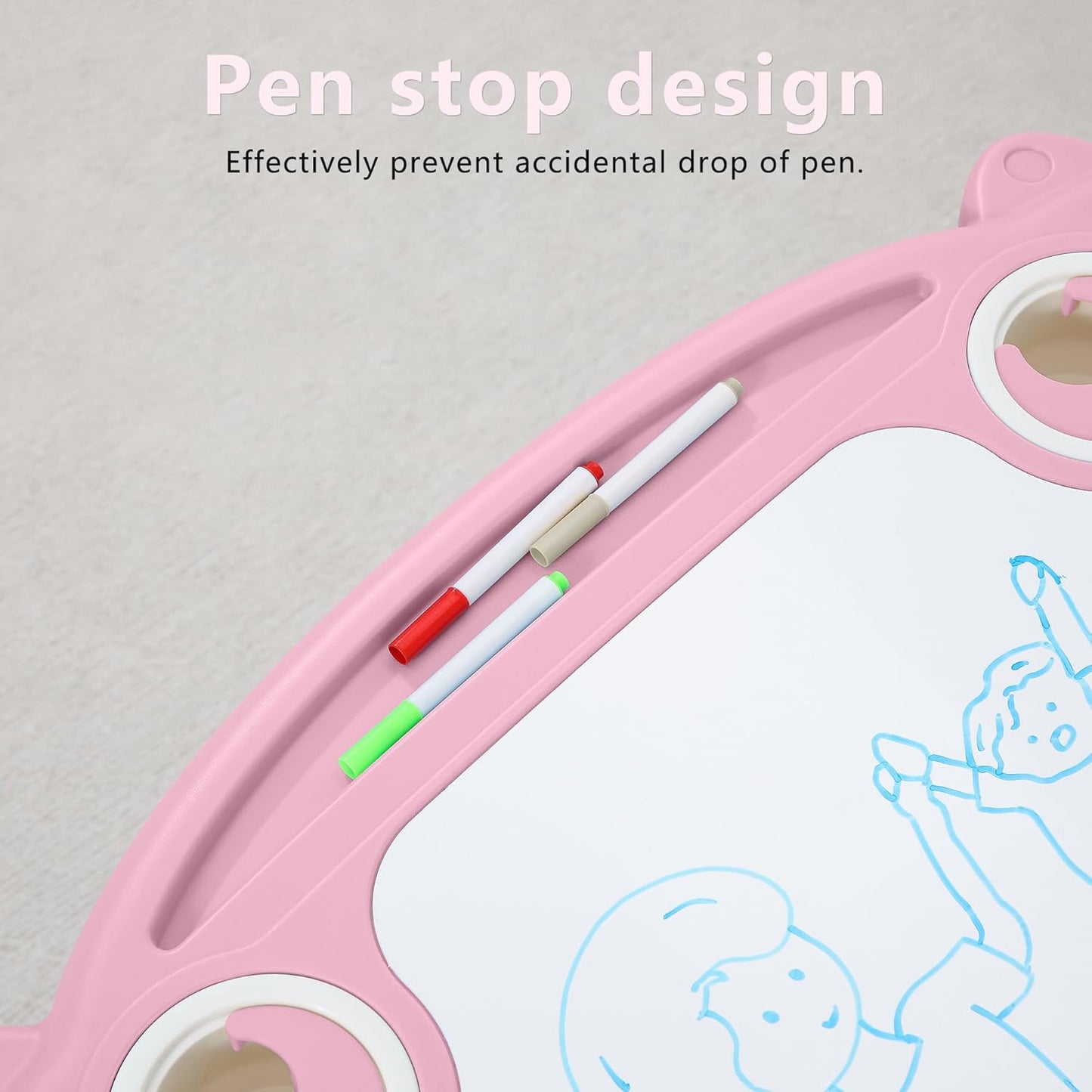 Kids Table and Chair Set The Table Can Be Graffiti and The Height Can Be Raised and Lowered for Children Age 2-10 The Order Includes Watercolor Pen and Blackboard Eraser