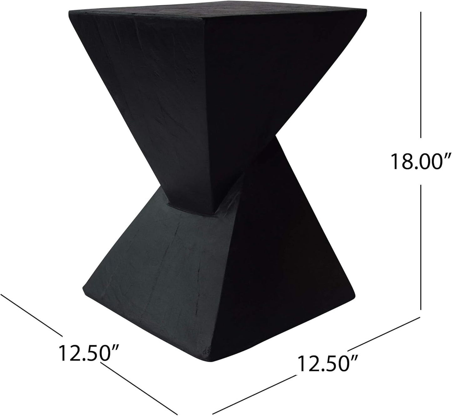 Christopher Knight Home Jerod Light-Weight Concrete Accent Table, Black