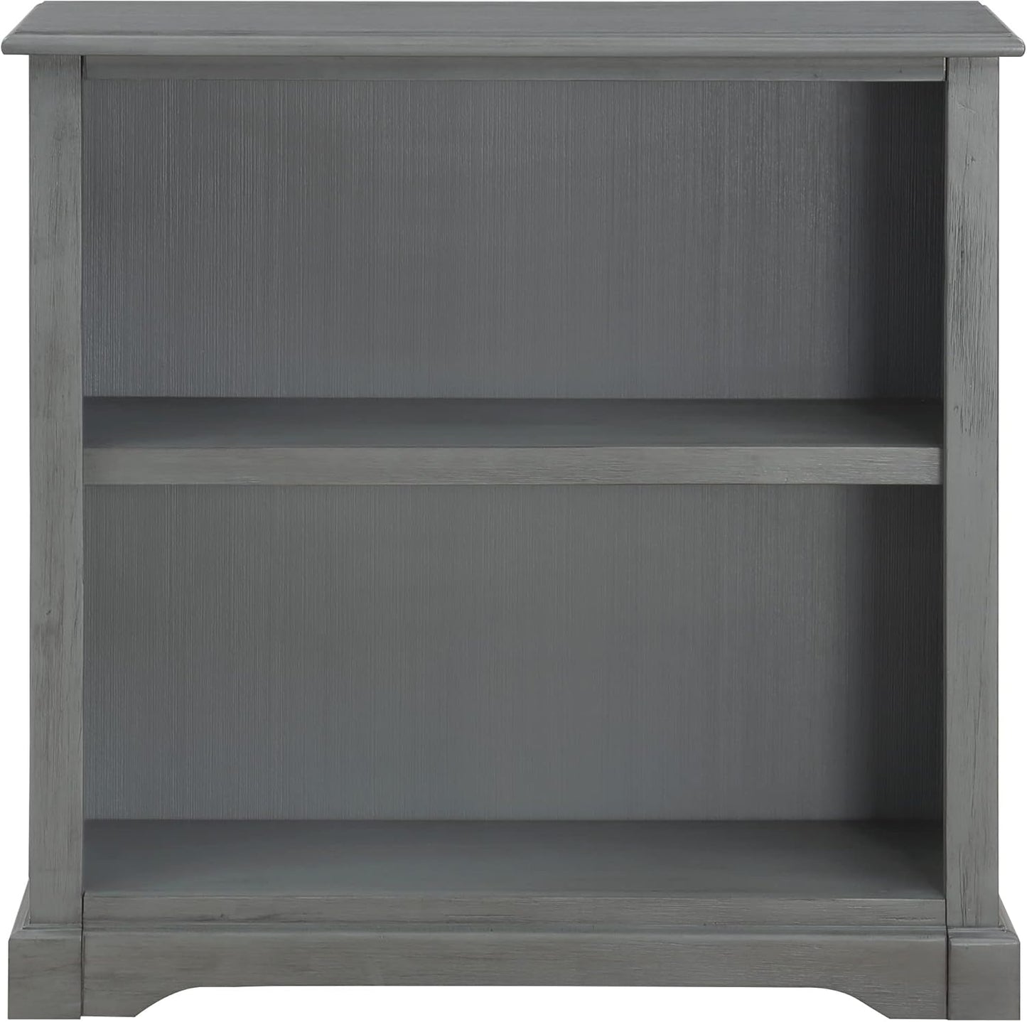OSP Home Furnishings Country Meadows 2-Shelf Bookcase, Plantation Grey
