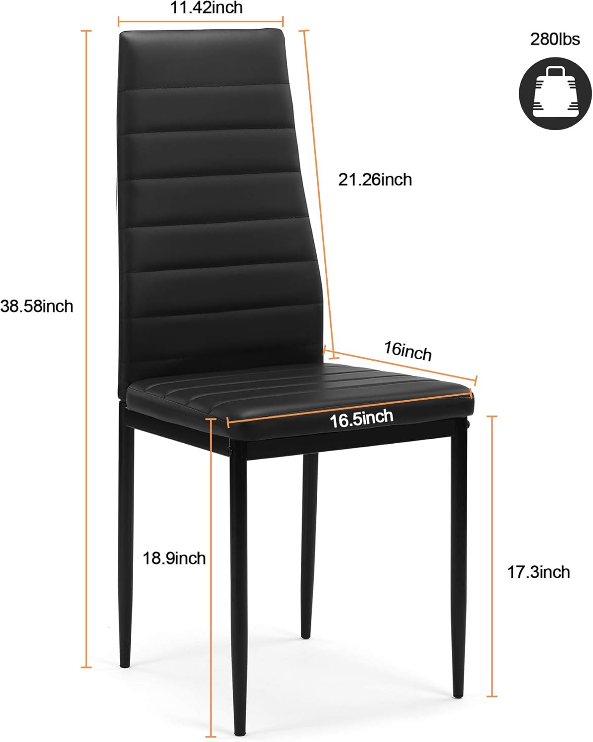Ball & Cast 5 Pieces Dining Table Set with 4 Faux Leather Chairs,Wooden Living Room Furniture W/ 47.25" Rectangle Kitchen Desk,for Restaurant,Home Bistro,White