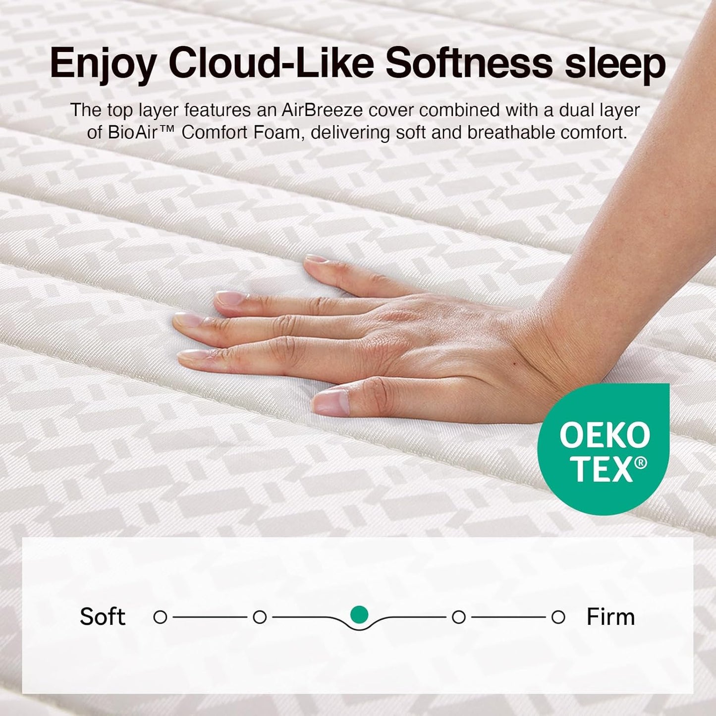 Novilla Queen Mattress, 8 Inch Queen Size Mattresses in a Box with Smarts™ Coil for Pressure Relief, Medium Firm Foam and Spring Hybrid Colchones with CertiPUR-US Certified for Kids