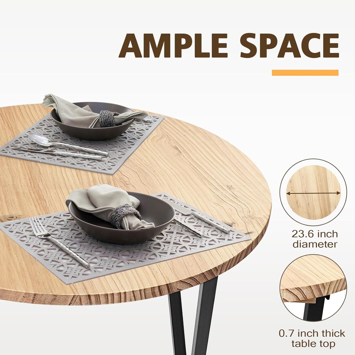 40'' Outdoor Bar Height Patio Table, Wooden Folding Cocktails Tables One-Piece Installation Indoor Outside Banquet Table for Parties, Bistro, Pub, Commercial