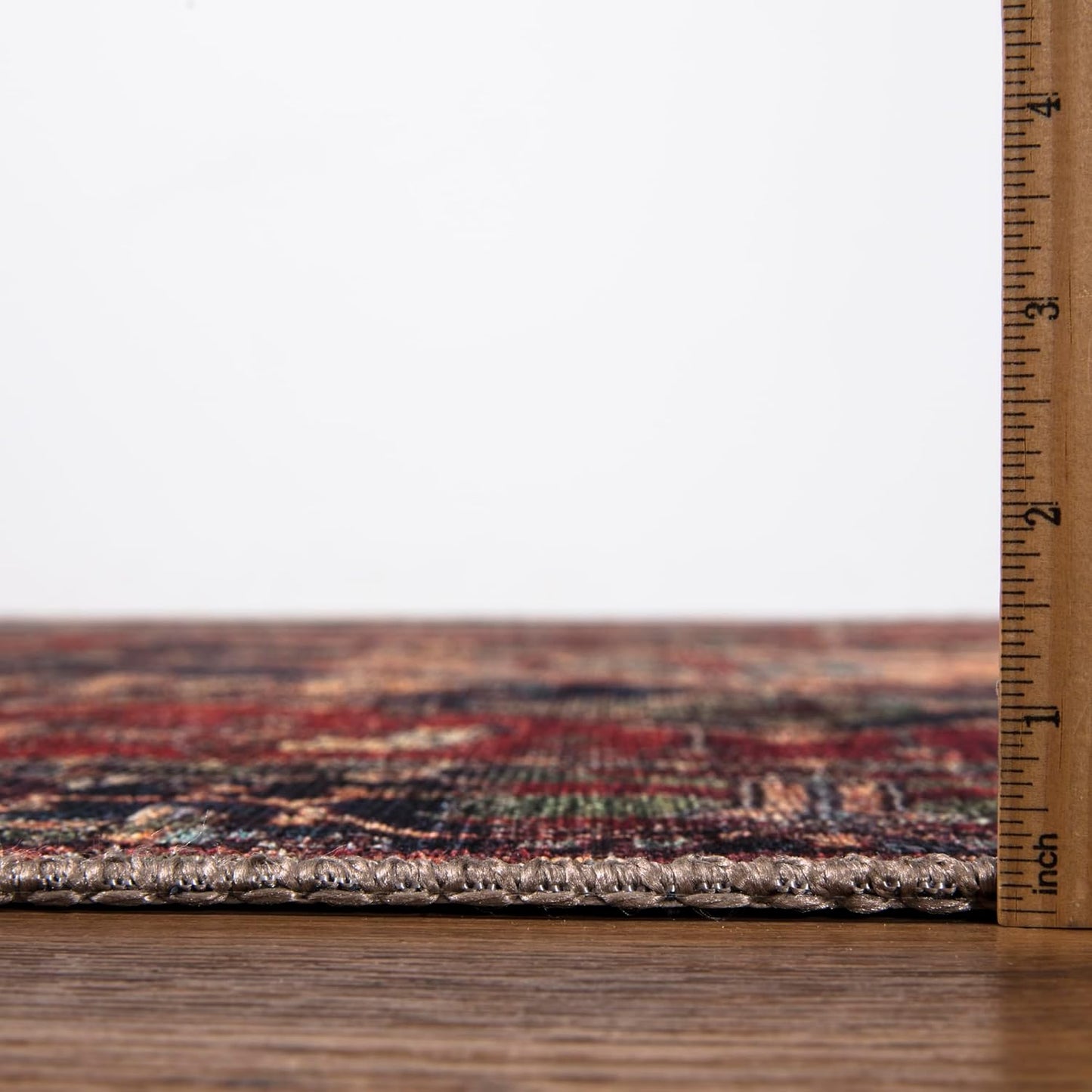 Keen Home Design 2x10 Rug - Machine Washable Runner Rug with Non-Slip Backing, Ideal for Hallway, Entryway, Kitchen, Laundry Room - Vintage, Easy Clean, Durable, Low Pile - (2'6" x 10')