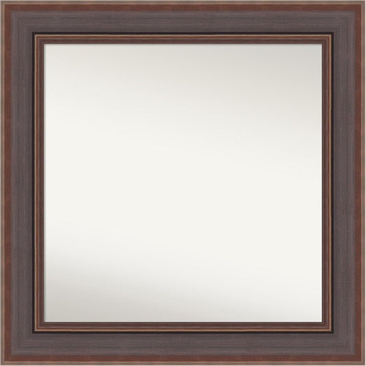 Amanti Art Brown Bathroom Mirror for Over Sink, 34x34 Moab Brown Bronze Square Vanity Mirror, Large Modern Contemporary Frame, Hangs Horizonally and Vertically, Bathroom Wall Decor, Non-Beveled Edge