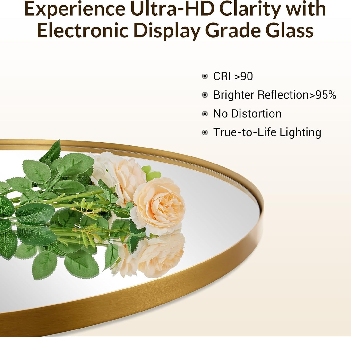 ANDY STAR Gold Bathroom Mirror 60 x 30 Inch, Full Length Mirror, Oval Vanity Mirror, Pill Shaped Mirror in Stainless Steel 1’’ Deep Wall Mounted Vertical/Horizontal