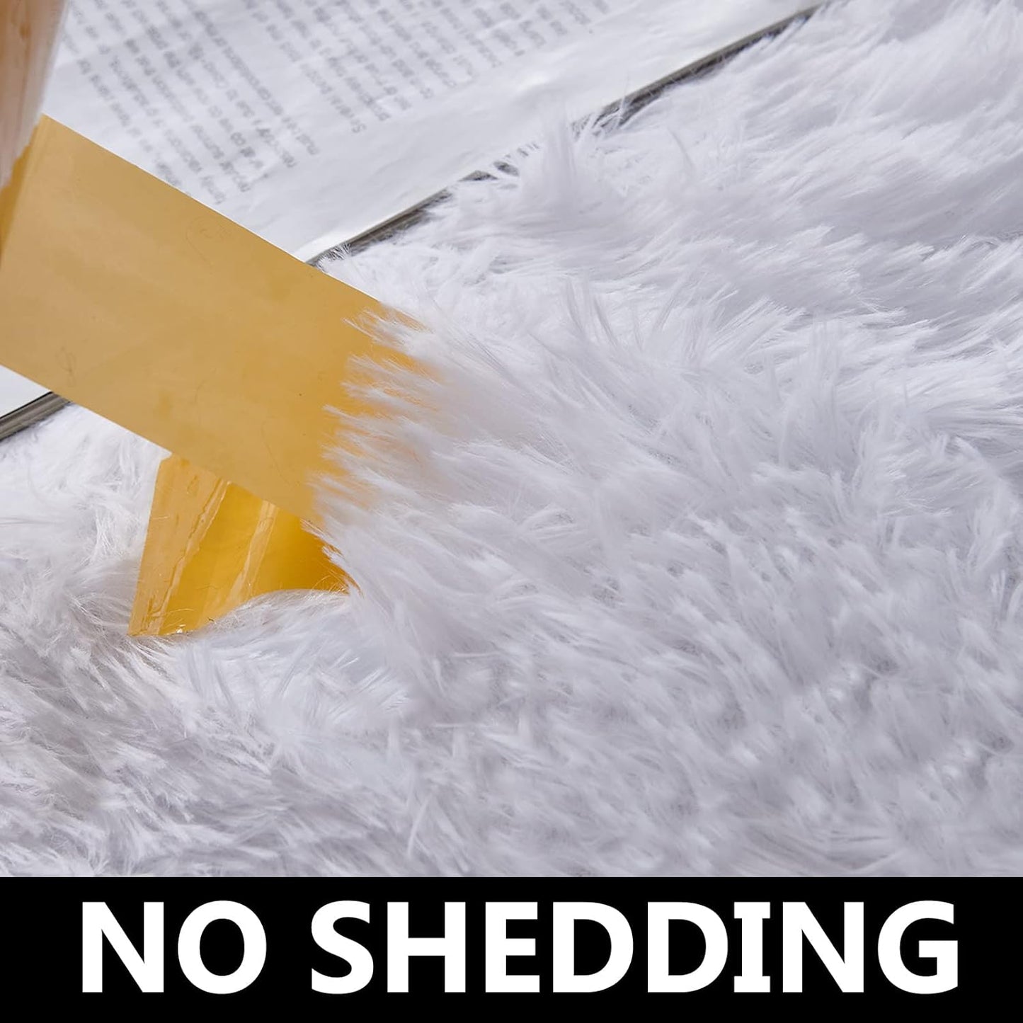 FJZFING White Round Rug Ultra-Soft Plush Modern 6x6 Circle Area Rug for Kid's Bedroom, Fluffy Shag Circular Rug for Nursery Room, Non-Slip Home Decor Cute White Carpet for Teen's Room