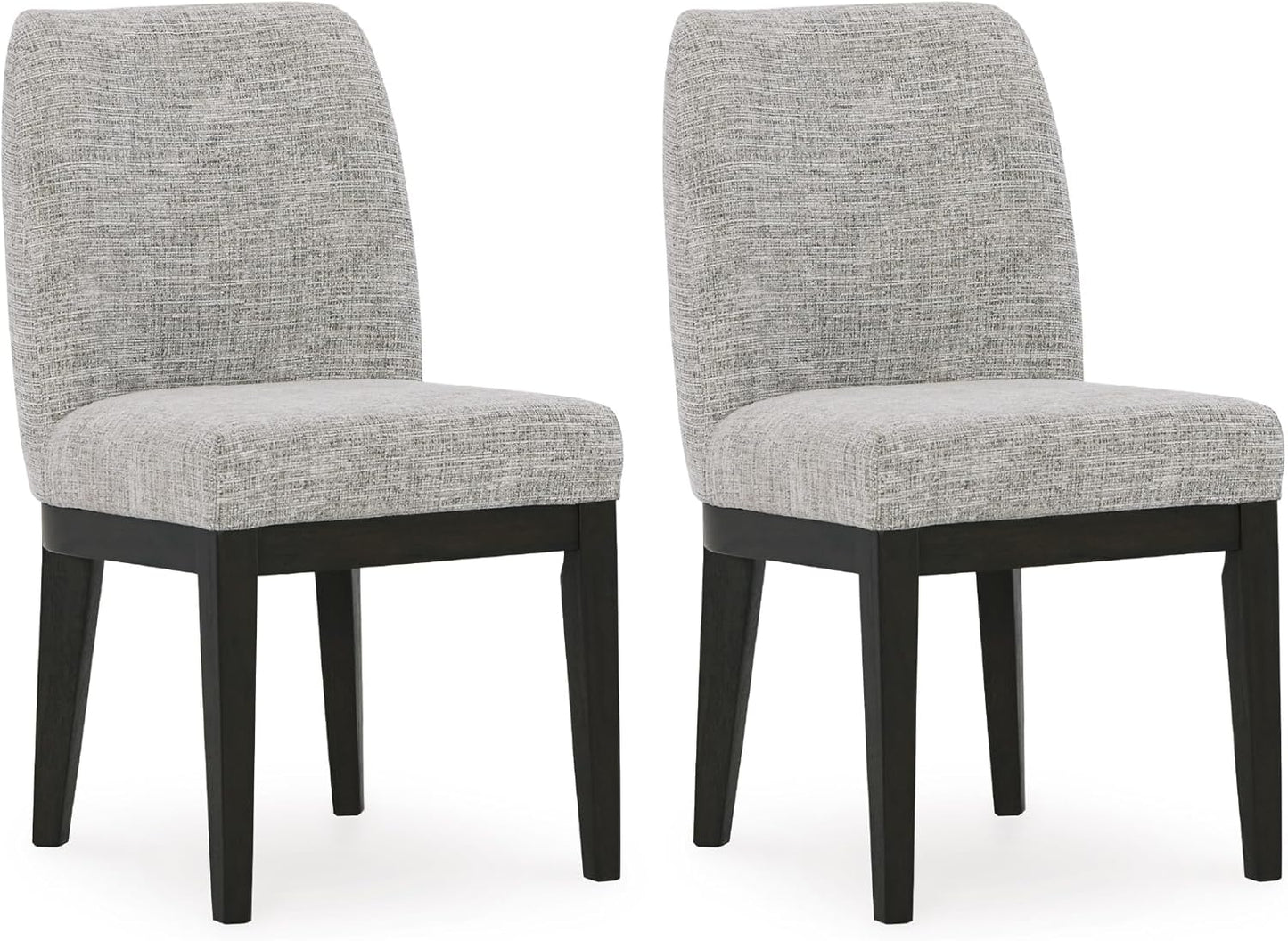 Signature Design by Ashley Burkhaus Traditional Upholstered Dining Chair, Set of 2, Dark Brown