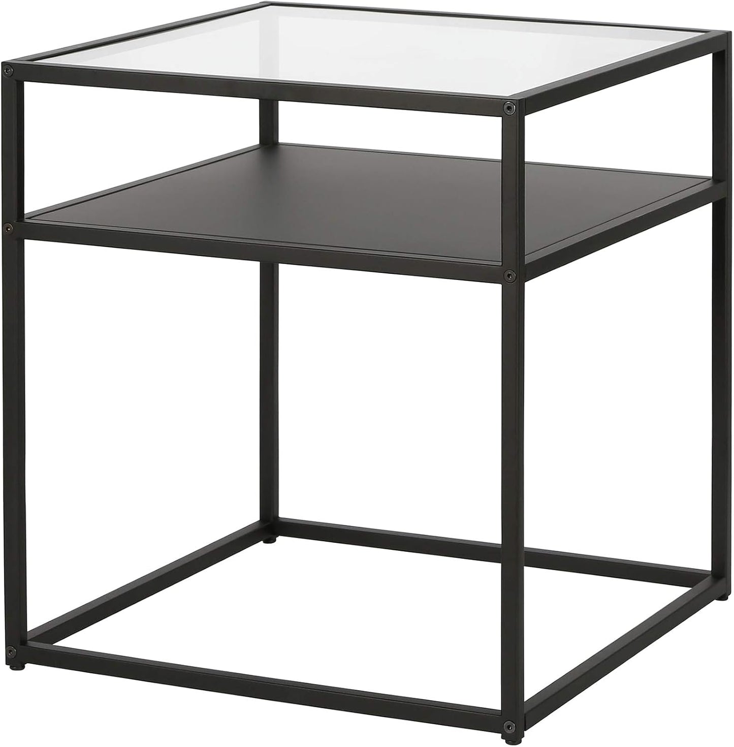 Ada 20'' Wide Square Side Table in Blackened Bronze