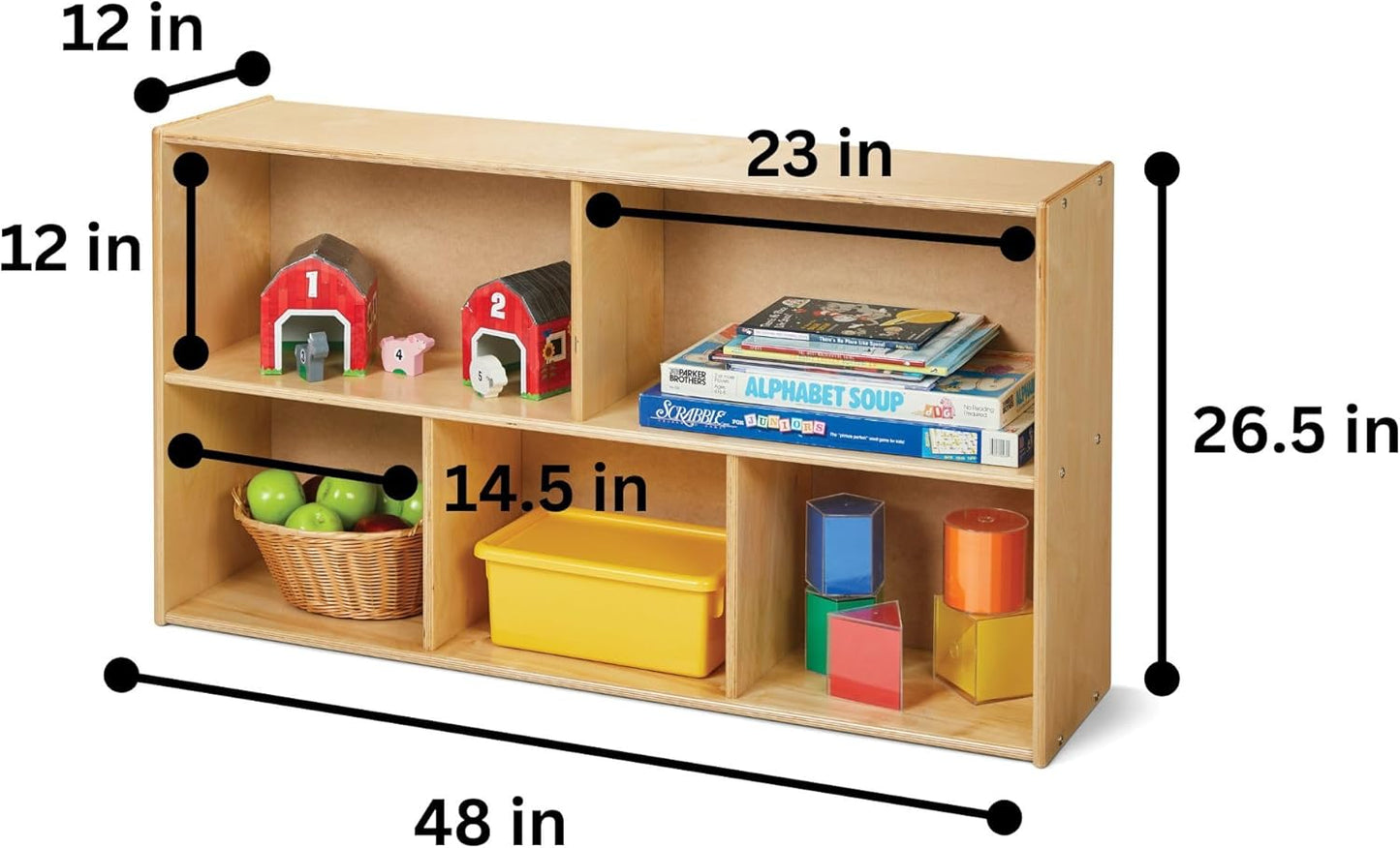 Young Time Jonti-Craft 7143YT Low Single Storage Shelves - Kids Classroom Shelf