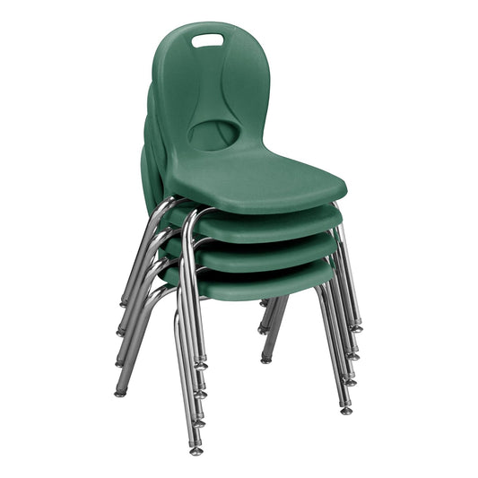 Learniture Structure Series School Chairs, 14" Seat Height, Green, LNT-114-CSW-GN (Pack of 4)