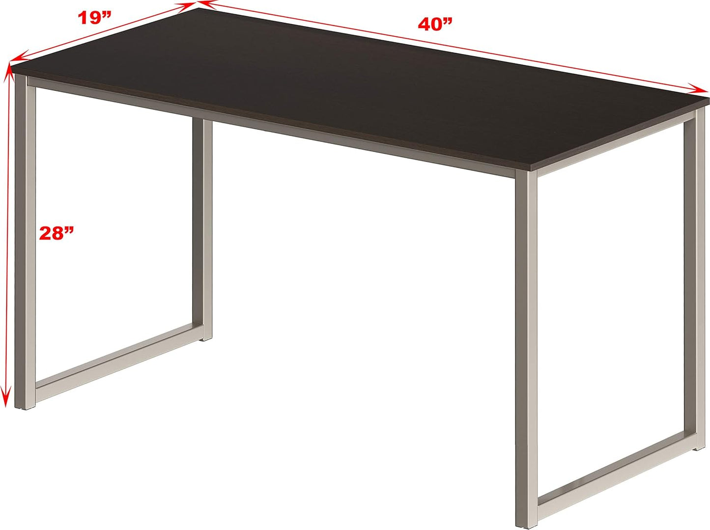 SHW Mission 40-Inch Home Office Computer Desk, Espresso