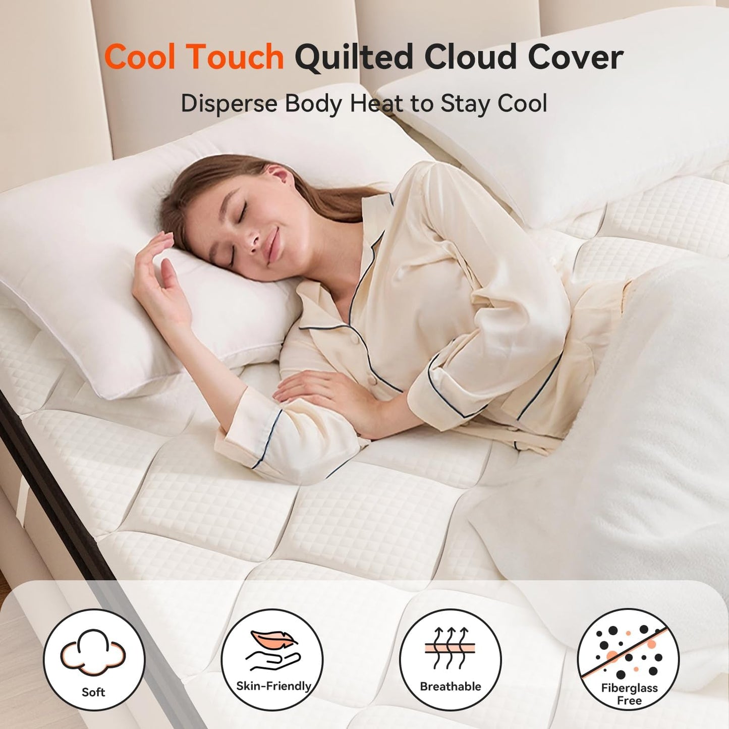 ELEMUSE 3 Inch King Size Memory Foam Mattress Topper, High Density Gel Foam Bed Toppers with Cooling Pillowtop for Back Pain Relief, Medium Firm Mattress Pad for Comfort Body Support