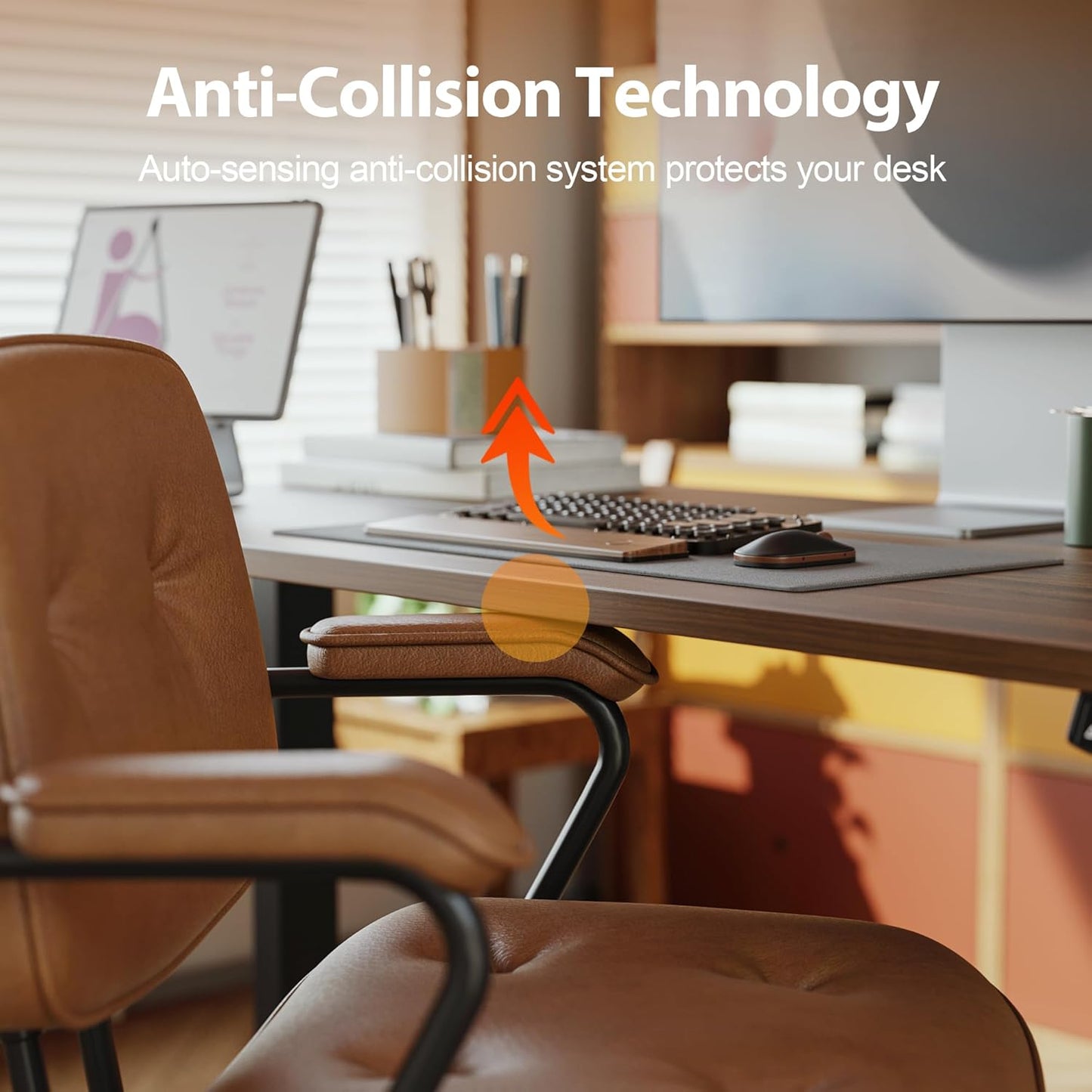 Agilestic Electric Standing Desk, 48 x 24 Inches Height Adjustable Desk, Sit Stand up Desk for Work Office Home, Ergonomic Rising Computer Table with Memory Preset, Dark Walnut