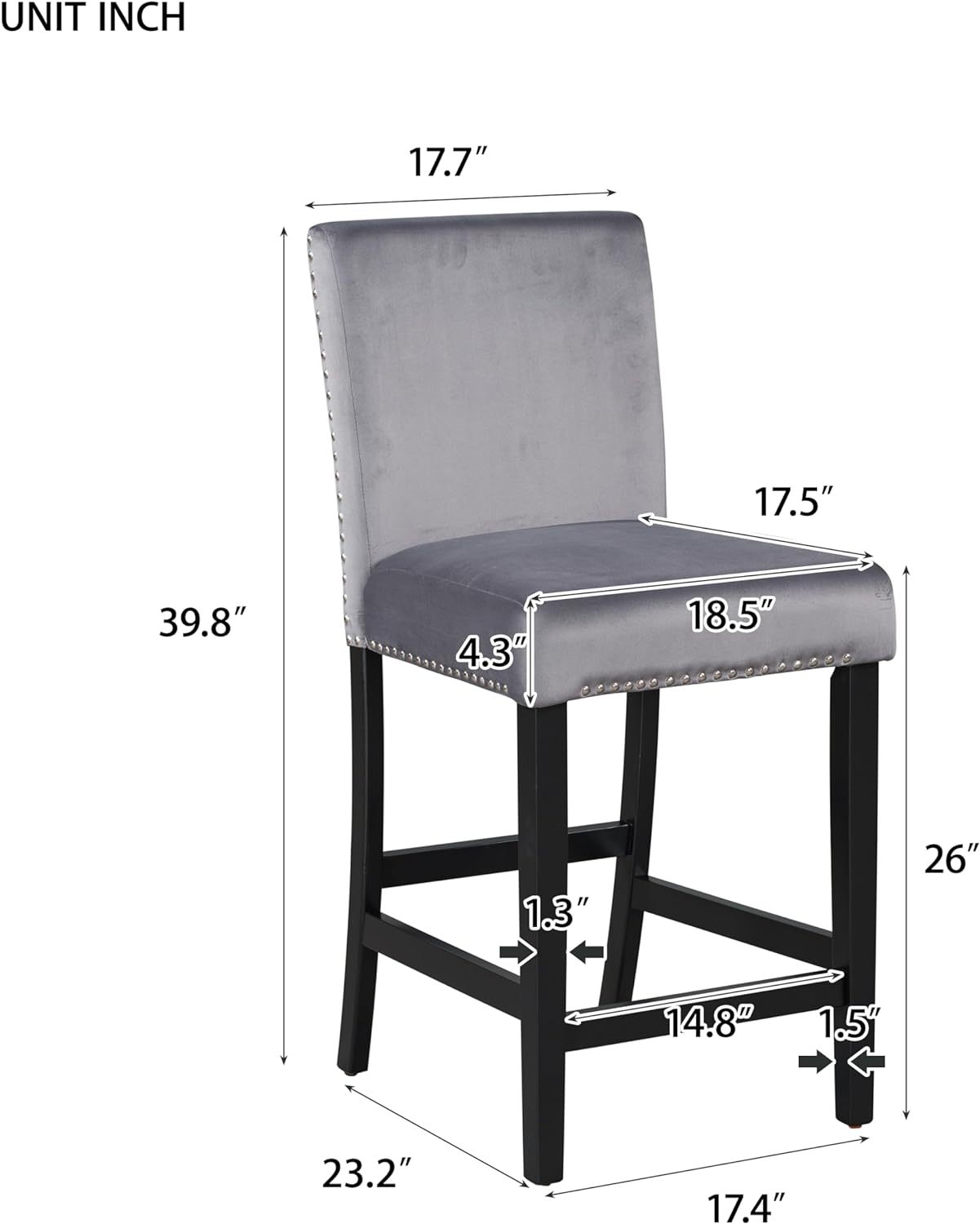 5 Pieces Dining Table Set with 35" Rectangle Faux Marble Top Table,Living Room Furniture W/ 4 Velvet-Upholstered Chairs,for Restaurant,Home Bistro,Gray