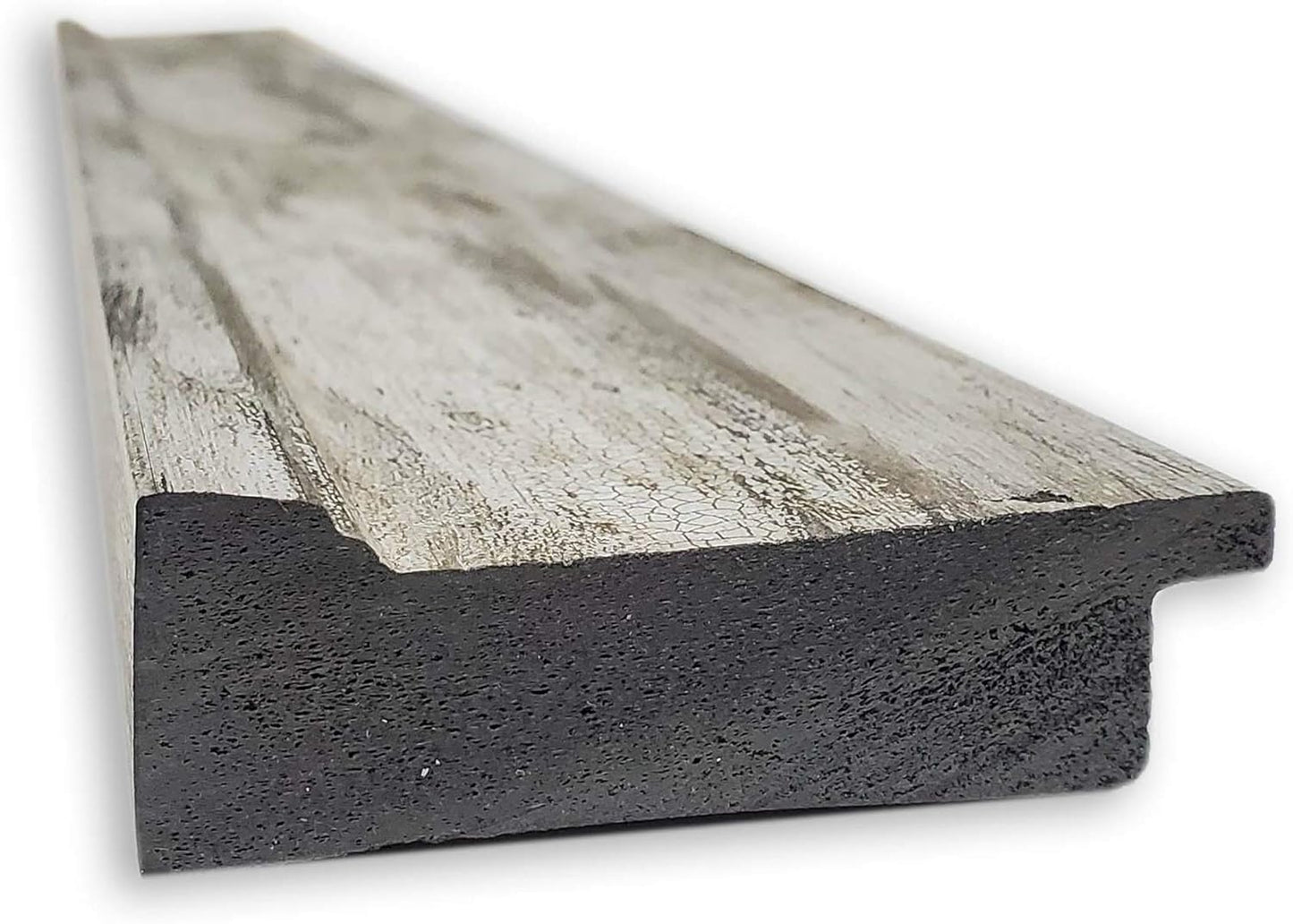 Amanti Art Silver Bathroom Mirror for Over Sink, 25x21 Crackled Metallic Rectangle Vanity Mirror, Small Rustic Farmhouse Frame, Hangs Horizonally and Vertically, Bathroom Wall Decor, Beveled Edge