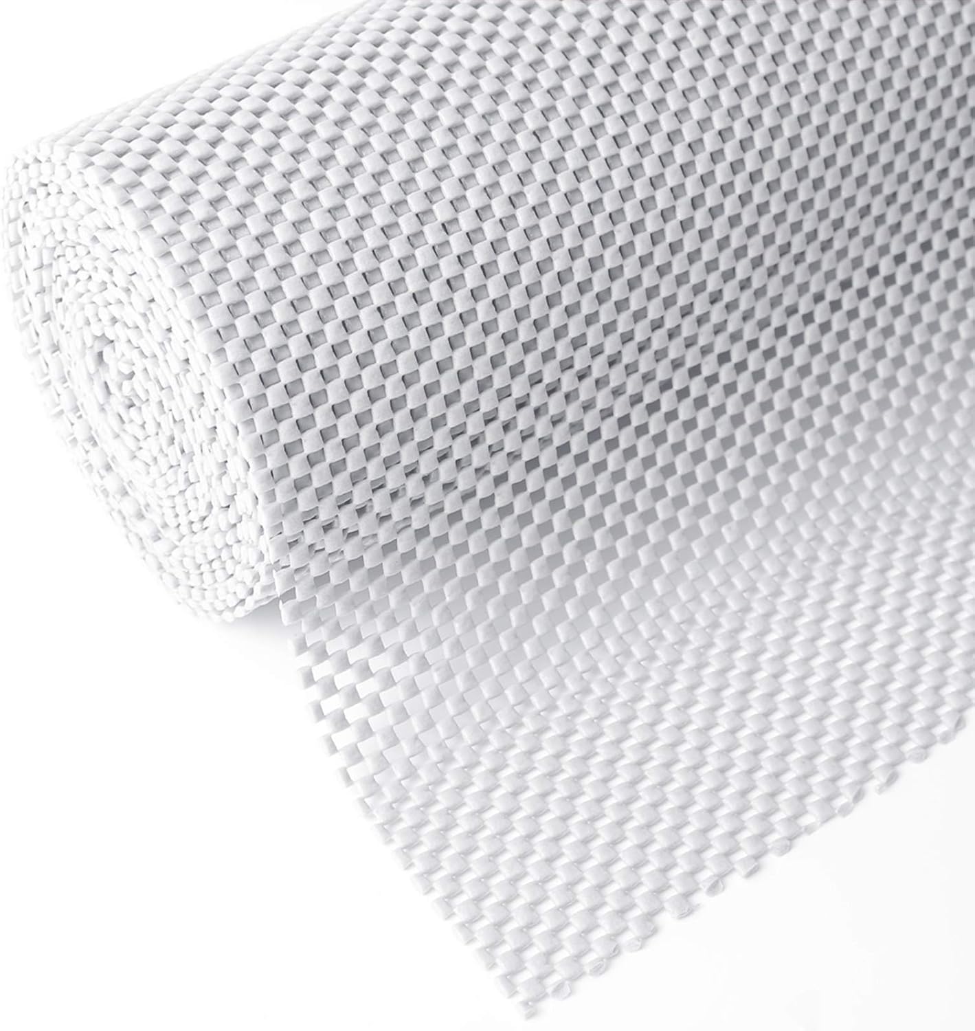 Shelf and Drawer Liner, Non-Adhesive Non Slip and Grip Durable Clean Pad Full Size 17.7 Inches x 20 Feet for Drawers, Shelves, Cabinets, Storage, Kitchen, Desks, Kitchenware, Tableware, White