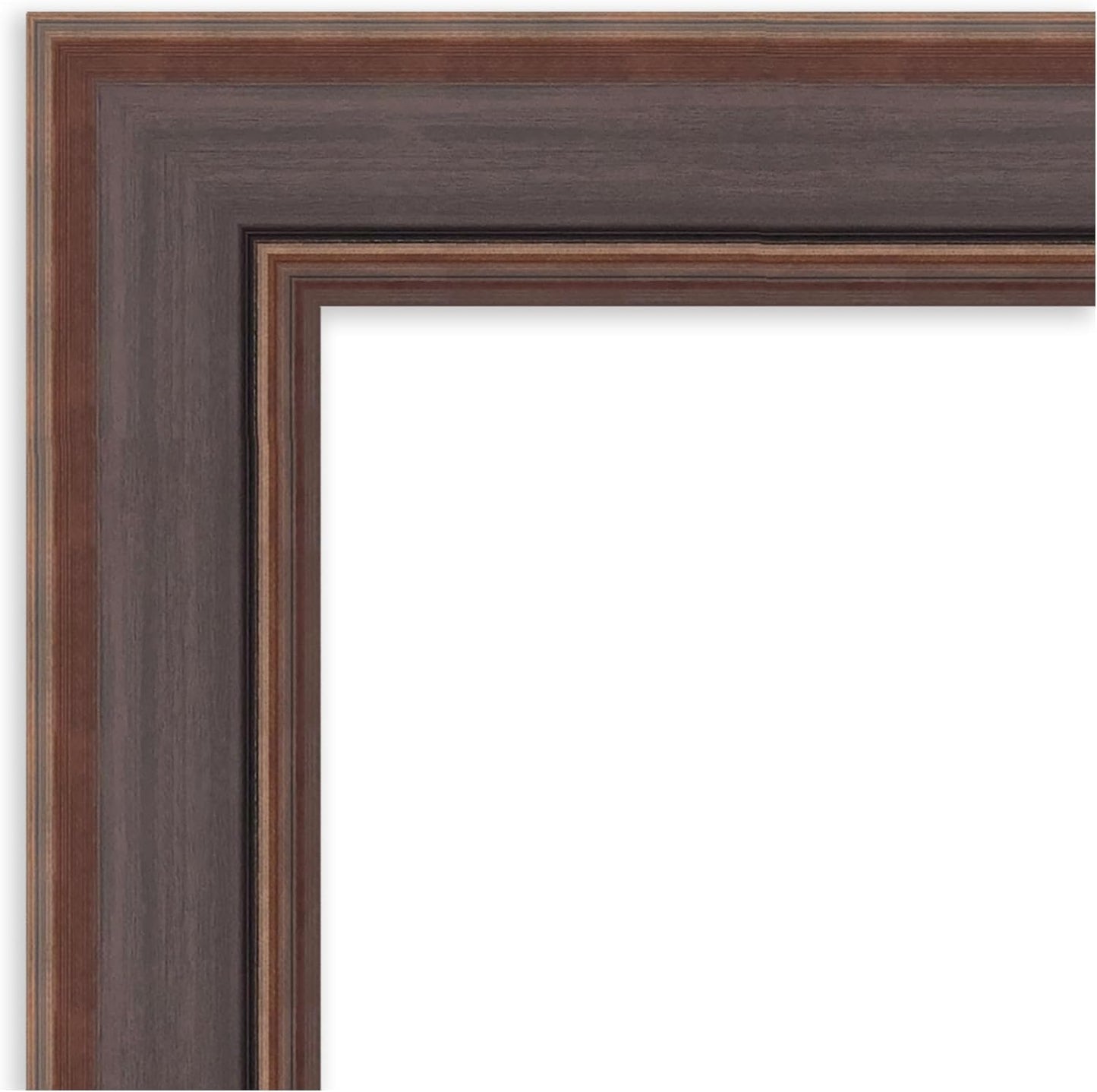 Amanti Art Brown Wall Mirror 28x24 Moab Brown Bronze Rectangle Bathroom Mirror for Wall Decor Living Room, Small Modern Frame, Hangs Horizonally and Vertically, Bathroom Decor, Beveled Edge