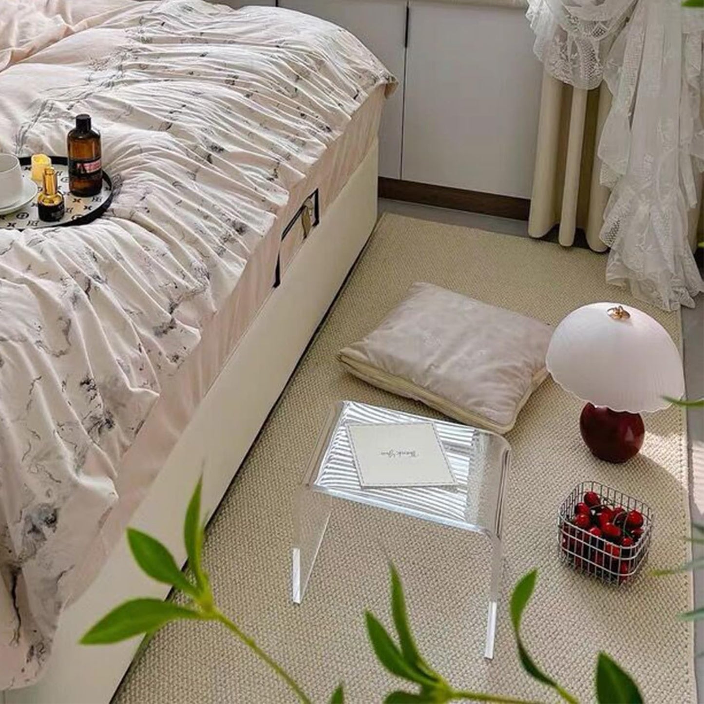 Acrylic Kids' Step Stool – Small Footstool for Bathroom, Kitchen & Bedroom, 12.5”x9.7”x9”, Holds 200lbs, Multi-Use as Toilet Stool, shower/water-resistant stool, seating and placing items (Clear-2pcs)