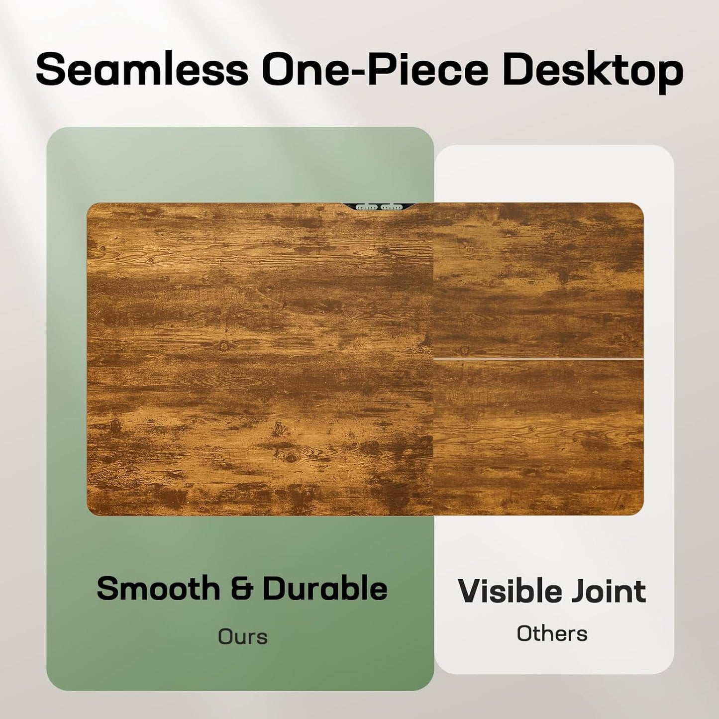 Marsail Electric Standing Desk with One-Piece Desktop,48 x 30 inch Height Adjustable Office Gaming Computer Desk with Deeper Tabletop,Home Office Stand up Desk with 4 Memory Presets, table for Bedroom