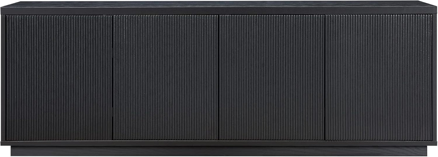 Henn&Hart Hanson, 70'' Rectangular TV Stand, Black Grain
