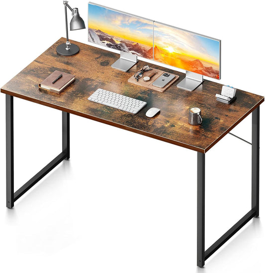 Coleshome 48 Inch Computer Desk, Modern Simple Style Desk for Home Office, Study Student Writing Desk, Vintage