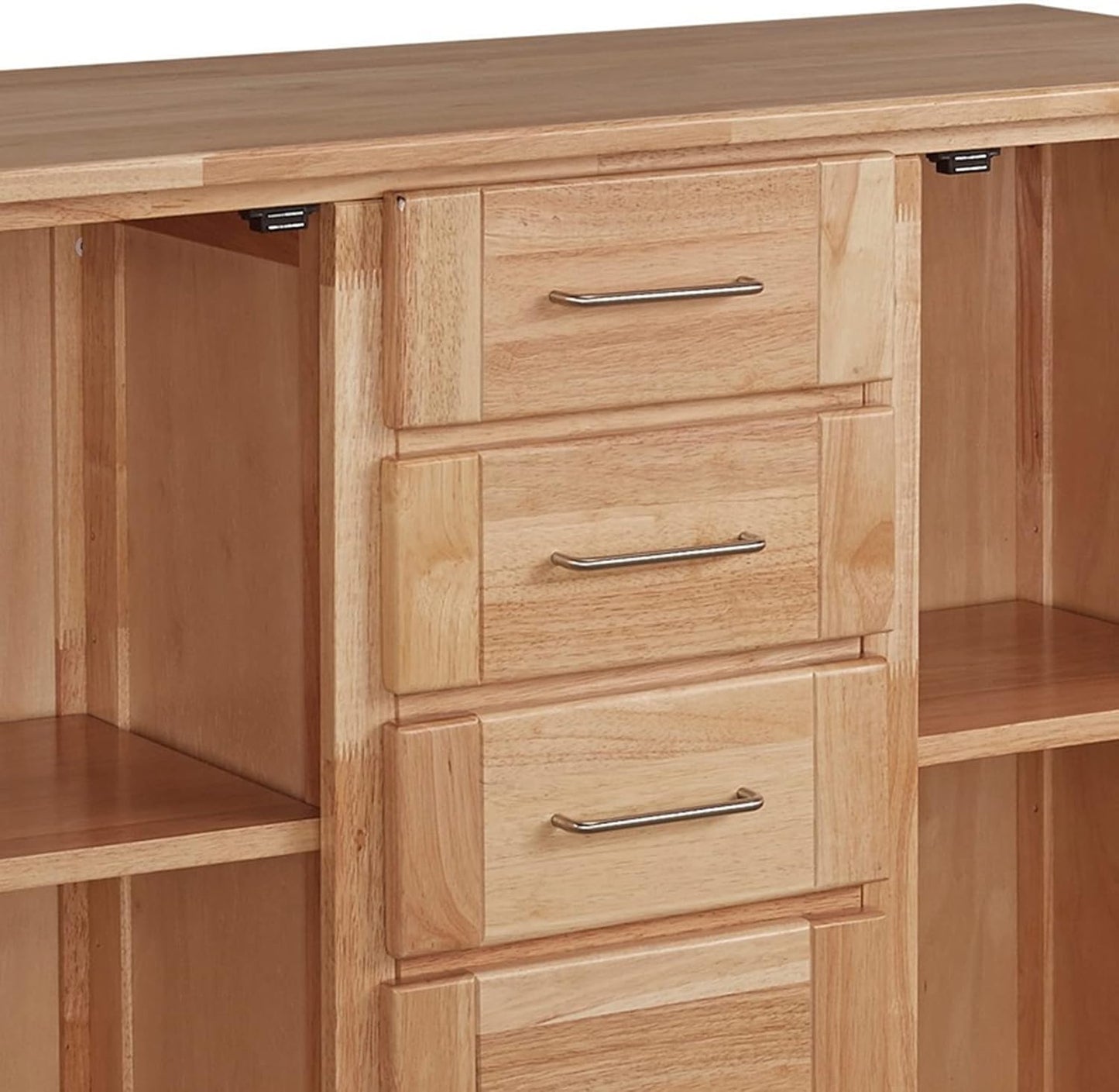 Homestyles General Line Mobile Kitchen Cart, 52-1/2 in. W x 18 in. - 30 in. D x 36 in. H, Natural