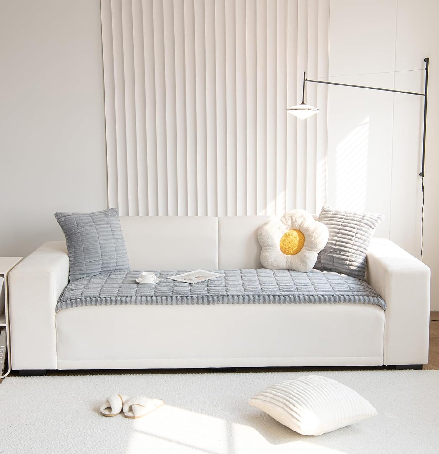 ZQFFB Pet Couch Cover Dogs Washable Non-Slip Couch Protector Pet Friendly Dog Mat for Couches and Sofas