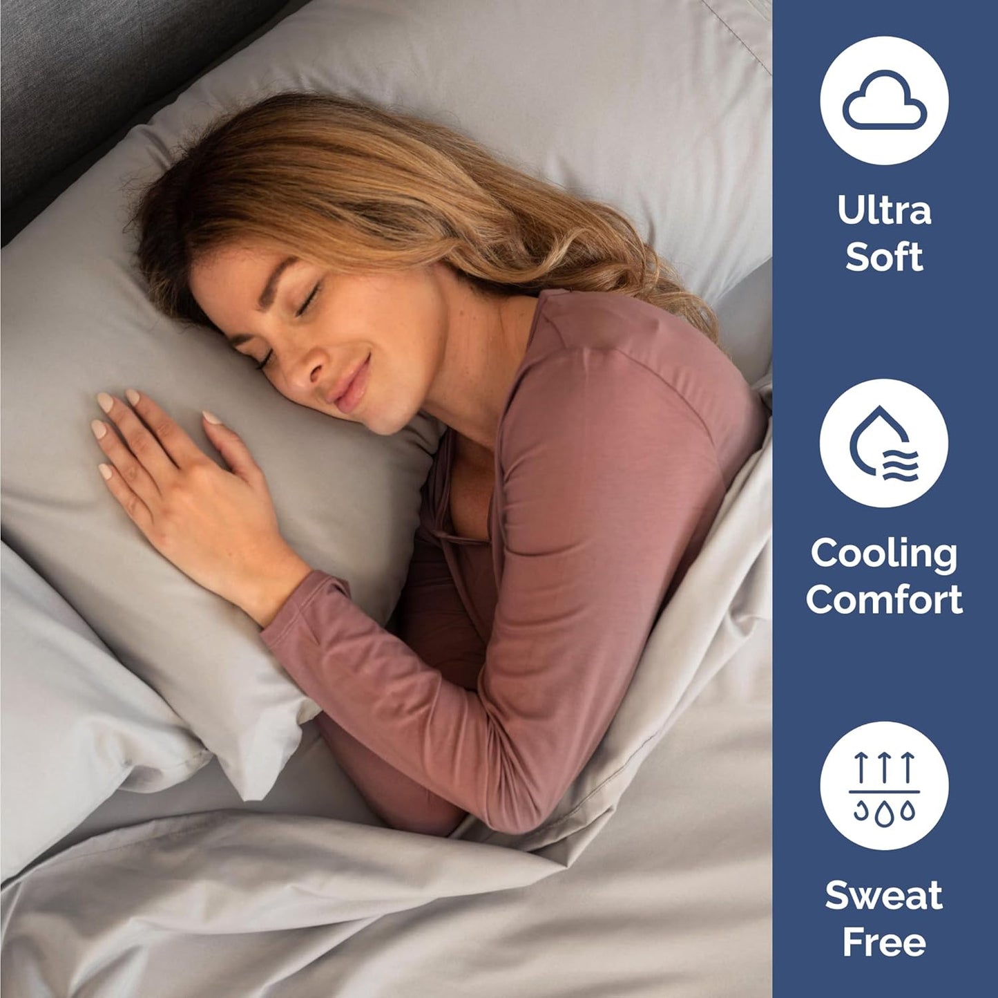 Twin Size 3 Piece Sheet Set - Comfy Breathable & Cooling Bed Sheets Set - Hotel Luxury Bedding for Women, Men, Kids, Teens, Boys & Girls - Deep Pockets, Soft and Wrinkle Free - Oeko-Tex - Light Grey