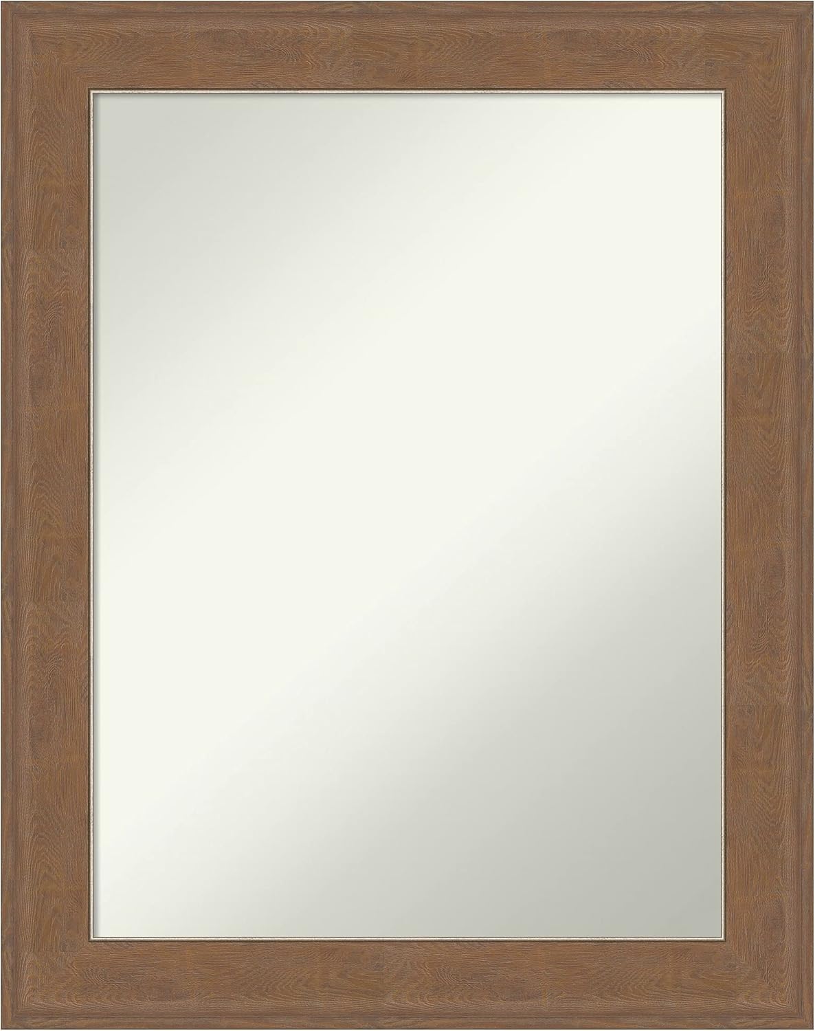 Amanti Art Grey Bathroom Mirror for Over Sink, 29x23 Alta Brown Grey Rectangle Vanity Mirror, Medium Country Rustic Frame, Hangs Horizonally and Vertically, Bathroom Wall Decor, Non-Beveled Edge
