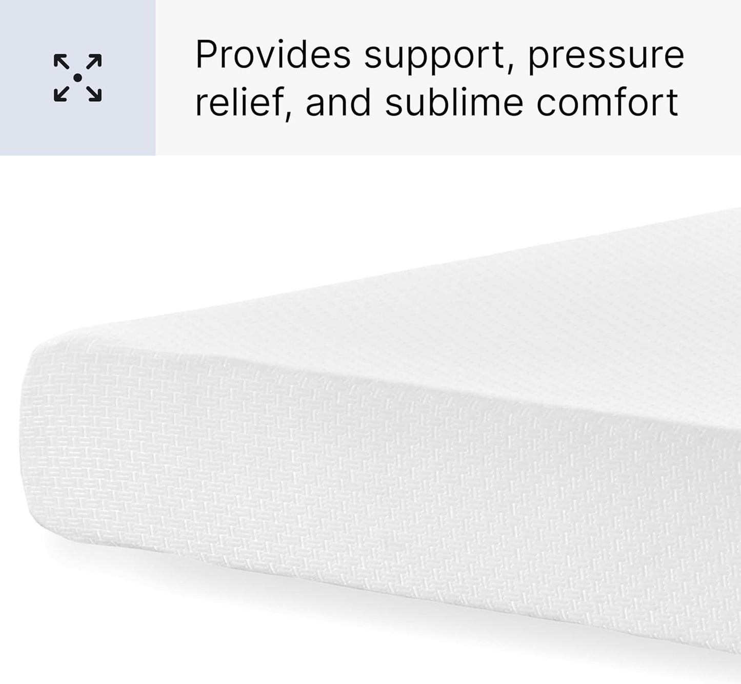 Signature Design by Ashley King Size 8 Inch Medium Firm Charcoal Gel & Green Tea Infused Memory Foam Mattress for Pressure Relief, Fiberglass Free, Mattress In A Box