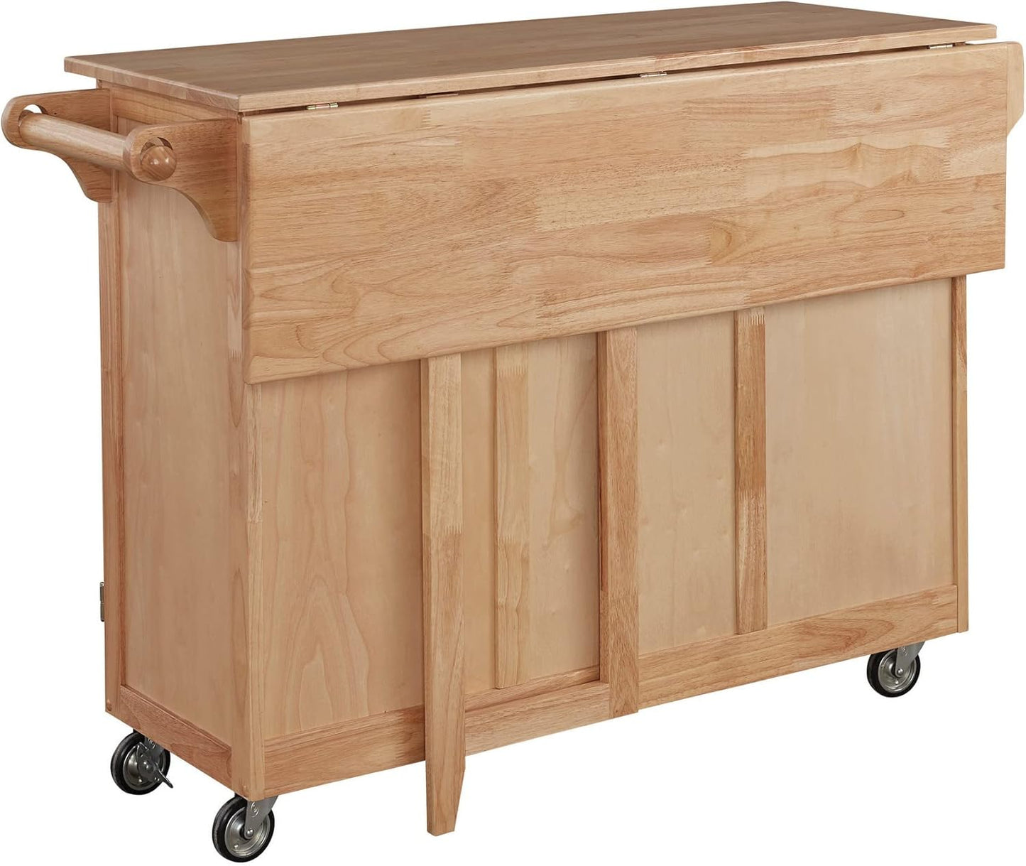 Homestyles General Line Mobile Kitchen Cart, 52-1/2 in. W x 18 in. - 30 in. D x 36 in. H, Natural