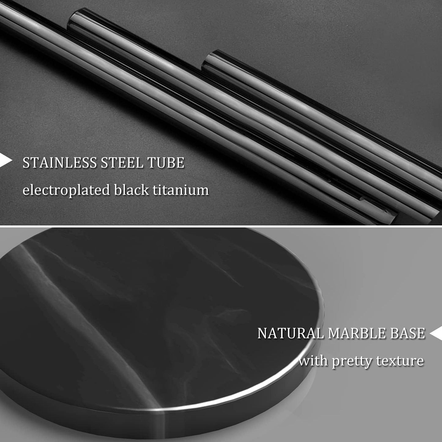 Kertnic Freestanding Coat Rack with 16 Hooks & Marble Base - Heavy Duty Metal Hall Tree Stand for Entryway, Hats, Coats, Bags Rack- Modern Hanger Organizer for Home, Office, Dorm (16 hooks -Black)