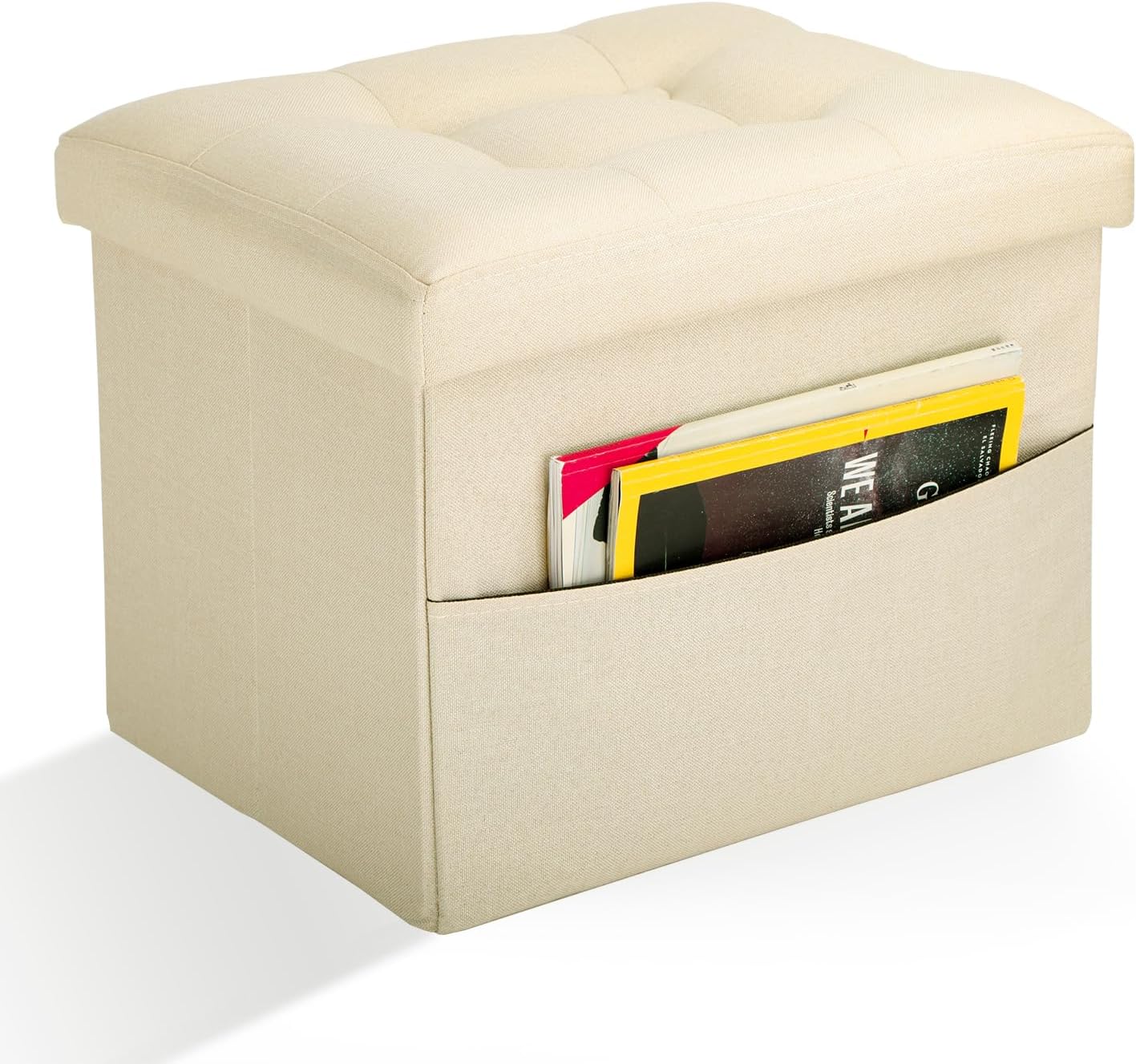 Ottoman Storage Ottoman Foot Rest Stool Foldable Bench with Storage Student Dormitory Bedroom and Entryway 17 X 13 X 13