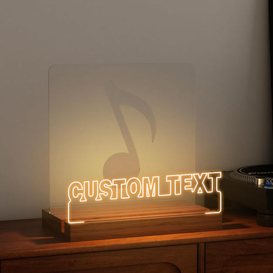 Customized Vinyl Record Stand, Light up Record Holder, Wooden Acrylic Display with Warm White Lights for Albums, Room Decor, for Vinyl Lovers