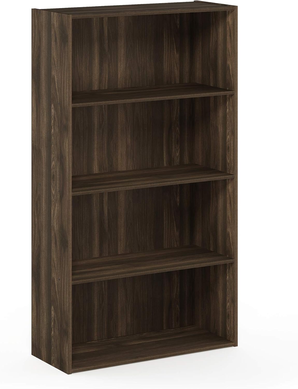 Furinno Pasir 4-Tier Open Shelf, Columbia Walnut