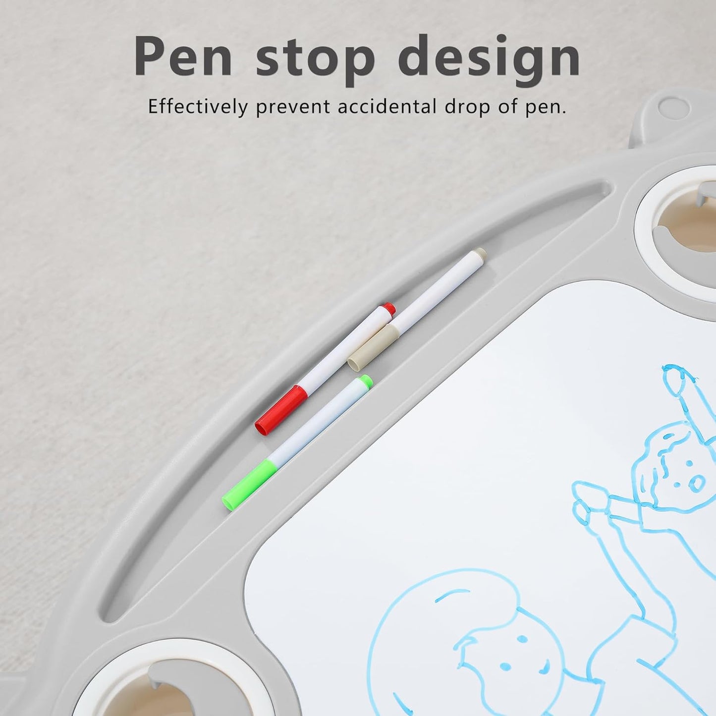 Kids Table and Chair Set The Table Can Be Graffiti and The Height Can Be Raised and Lowered for Children Age 2-10 The Order Includes Watercolor Pen and Blackboard Eraser