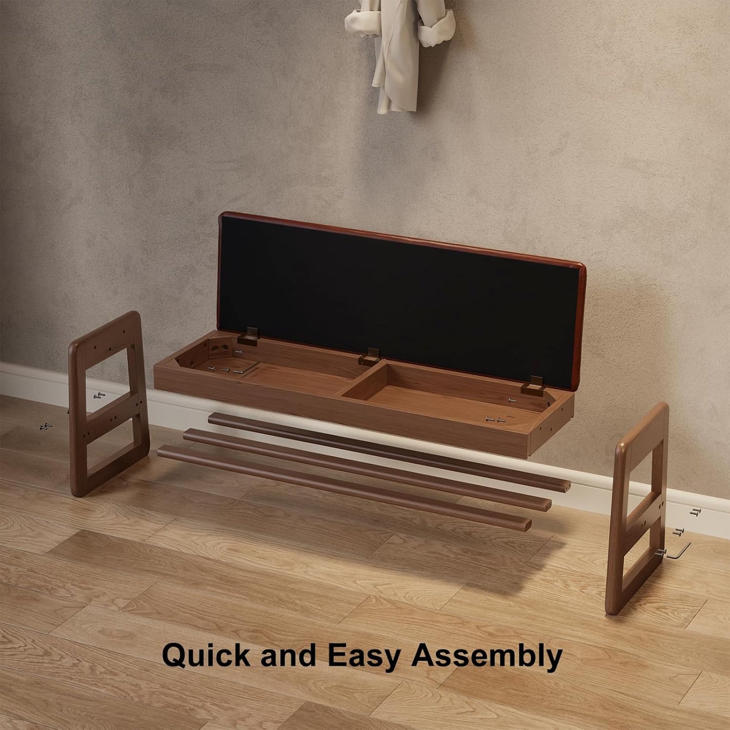 Small Shoe Bench with Leather Cushion,2 Tiers Shoe Rack Bench with Flip-Top Storage,Wood Shoe Rack for Entryway（Orange,23.62"）